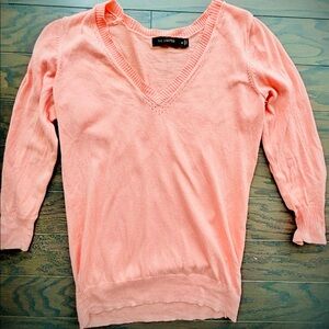 The Limited V Neck Sweater - Coral XS